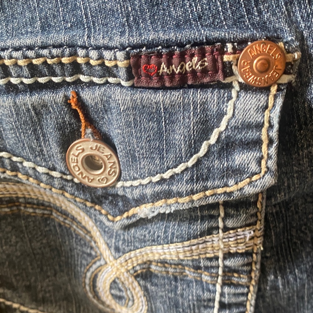 Angels Dark Wash Denim Jeans with Contrast Stitching - Picture 3 of 4